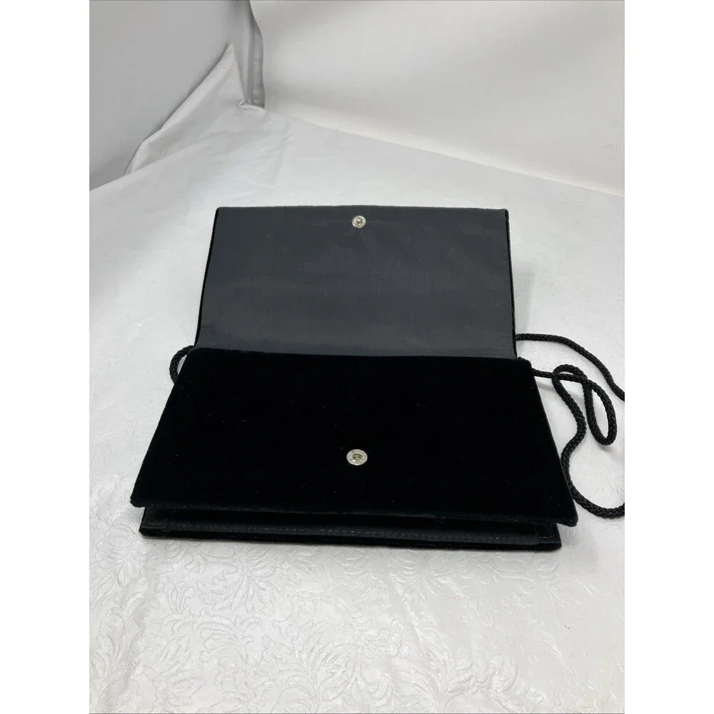 Vintage Shilton Japelle Black Velvet Clutch Bag Evening Shoulder Bag Hong Kong